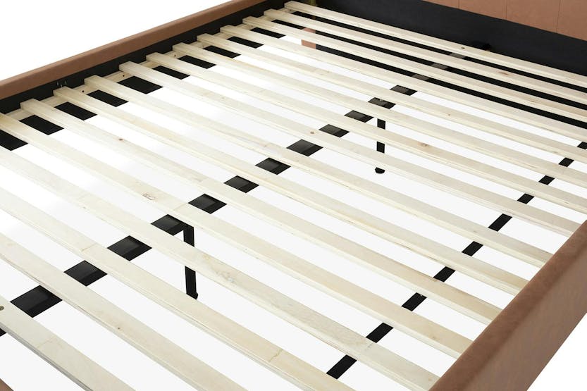 Lewis Bed Frame | Vegan Leather | Super King | 6ft | Tan Lewis Bed Frame | Vegan Leather | Super King | 6ft | Tan