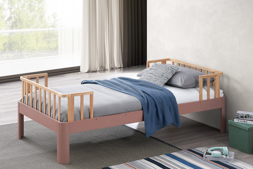 Poppy Single Bed | Raspberry Poppy Single Bed | Raspberry