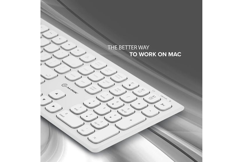 Alogic Echelon USB-C Wireless Keyboard | White Alogic Echelon USB-C Wireless Keyboard | White