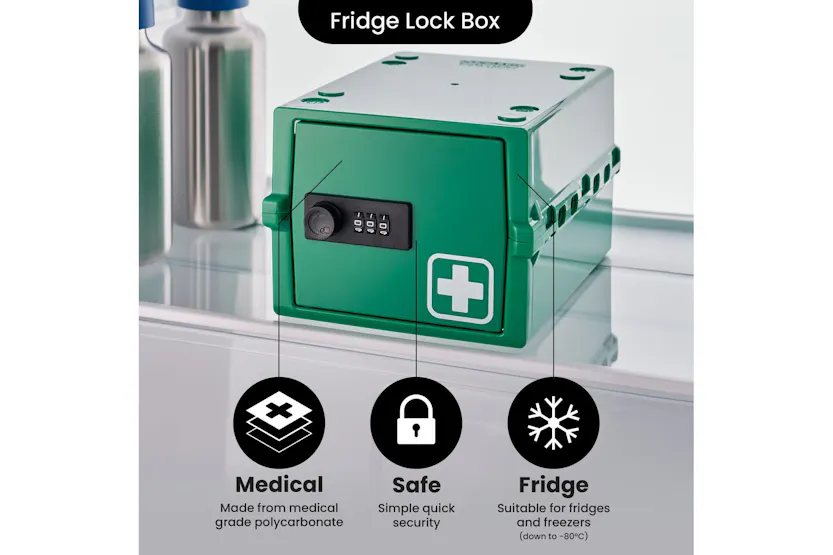 Lockabox Mini™ Medi Green | Small Lockable Medicine Box | 3 Litre Lightweight & Hygienic Combination Lock Box Lockabox Mini™ Medi Green | Small Lockable Medicine Box | 3 Litre Lightweight & Hygienic Combination Lock Box