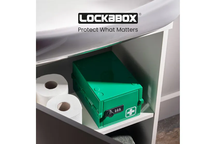 Lockabox Mini™ Medi Green | Small Lockable Medicine Box | 3 Litre Lightweight & Hygienic Combination Lock Box Lockabox Mini™ Medi Green | Small Lockable Medicine Box | 3 Litre Lightweight & Hygienic Combination Lock Box