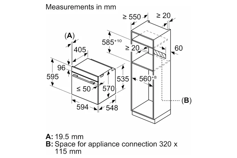 Bosch Series 4 Built-in Single Oven | HQA534BS3B Bosch Series 4 Built-in Single Oven | HQA534BS3B
