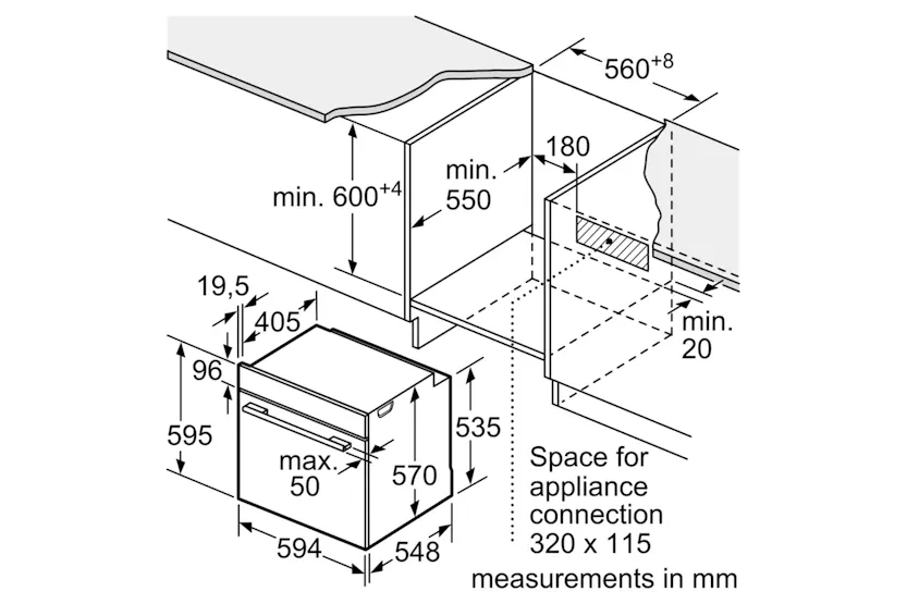 Bosch Series 4 Built-in Single Oven | HQA534BS3B Bosch Series 4 Built-in Single Oven | HQA534BS3B