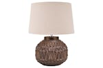 Aztec Ceramic Table Lamp | Beige & Brown Aztec Ceramic Table Lamp | Beige & Brown