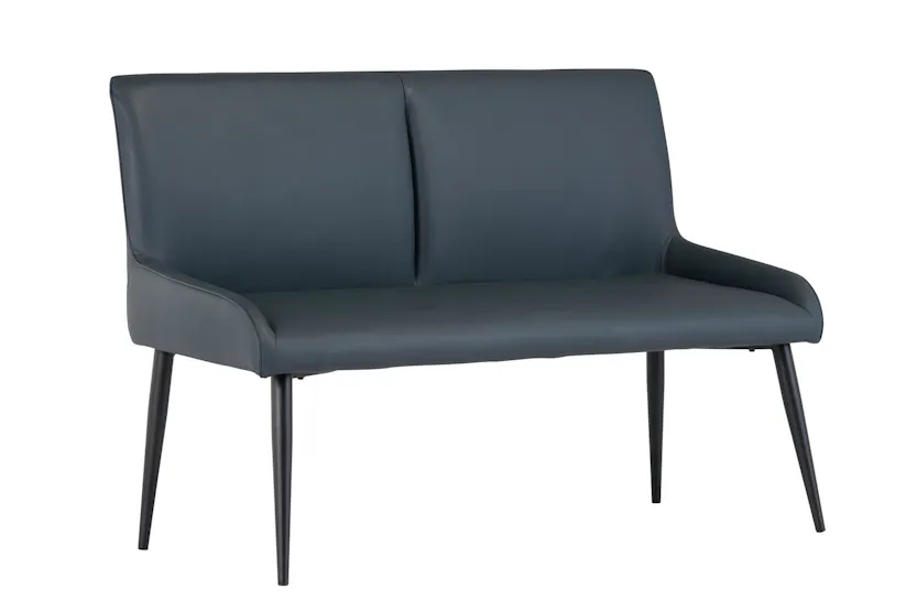 Maisy Bench | Leather | Blue Maisy Bench | Leather | Blue