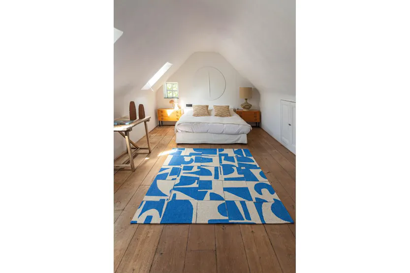 Louis De Poortere | Papercut | Indoor Eco Rug | Blue/White | 200 x 280 cm Louis De Poortere | Papercut | Indoor Eco Rug | Blue/White | 200 x 280 cm