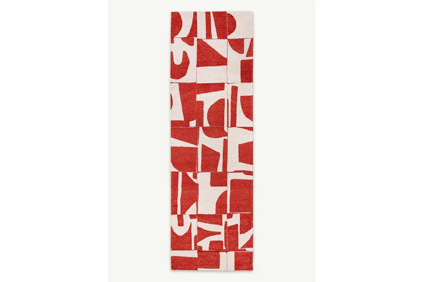 Louis De Poortere | Papercut | Indoor Eco Rug | Red/White | 200 x 280 cm Louis De Poortere | Papercut | Indoor Eco Rug | Red/White | 200 x 280 cm