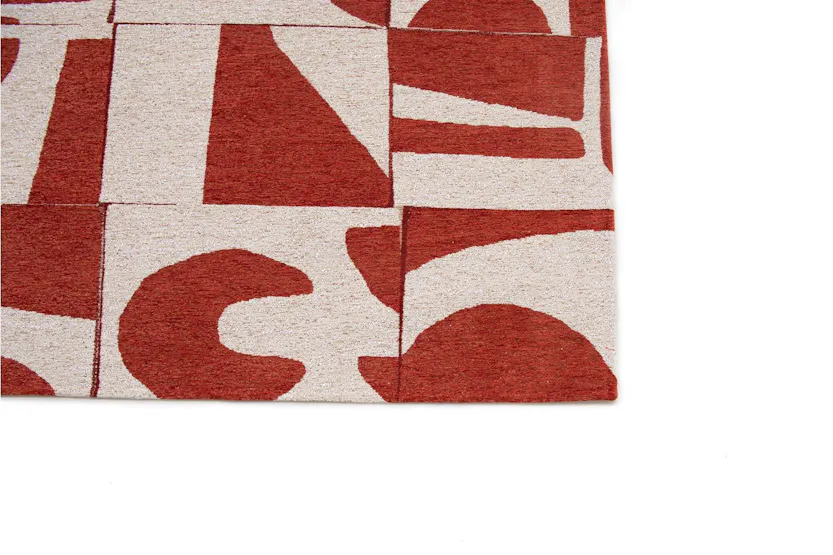 Louis De Poortere | Papercut | Indoor Eco Rug | Red/White | 200 x 280 cm Louis De Poortere | Papercut | Indoor Eco Rug | Red/White | 200 x 280 cm