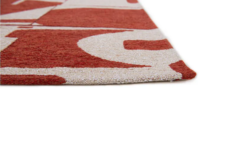 Louis De Poortere | Papercut | Indoor Eco Rug | Red/White | 200 x 280 cm Louis De Poortere | Papercut | Indoor Eco Rug | Red/White | 200 x 280 cm