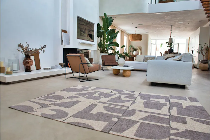 Louis De Poortere | Papercut | Indoor Eco Rug | Beige/Grey | 140 x 200 cm Louis De Poortere | Papercut | Indoor Eco Rug | Beige/Grey | 140 x 200 cm