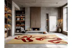 Louis De Poortere | Ribbon Imperial | Indoor Eco Rug | Red/Beige | 140 x 200 cm Louis De Poortere | Ribbon Imperial | Indoor Eco Rug | Red/Beige | 140 x 200 cm