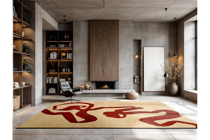 Louis De Poortere | Ribbon Imperial | Indoor Eco Rug | Red/Beige | 140 x 200 cm Louis De Poortere | Ribbon Imperial | Indoor Eco Rug | Red/Beige | 140 x 200 cm
