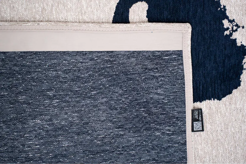 Louis De Poortere | Ribbon Sea | Indoor Eco Rug | Beige/Blue | 170 x 240 cm Louis De Poortere | Ribbon Sea | Indoor Eco Rug | Beige/Blue | 170 x 240 cm