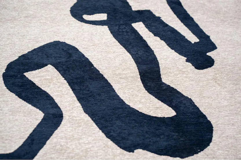 Louis De Poortere | Ribbon Sea | Indoor Eco Rug | Beige/Blue | 170 x 240 cm Louis De Poortere | Ribbon Sea | Indoor Eco Rug | Beige/Blue | 170 x 240 cm