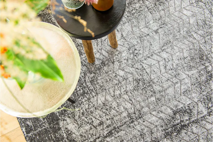 Louis De Poortere | Jacob's Ladder Eco Rug | Black | 80 x 250 cm Louis De Poortere | Jacob's Ladder Eco Rug | Black | 80 x 250 cm