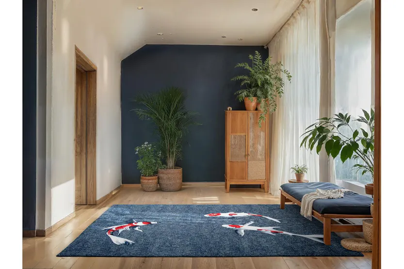 Louis De Poortere | Koi | Indoor Eco Rug | Multicolour | 100 x 140 cm Louis De Poortere | Koi | Indoor Eco Rug | Multicolour | 100 x 140 cm