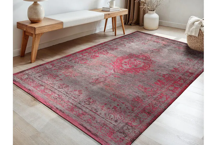 Louis De Poortere | Medallion Eco Rug | Red | 170 x 240 cm Louis De Poortere | Medallion Eco Rug | Red | 170 x 240 cm
