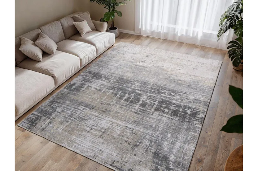 Louis De Poortere | Streaks | Indoor Eco Rug | Grey | 240 x 340 cm Louis De Poortere | Streaks | Indoor Eco Rug | Grey | 240 x 340 cm