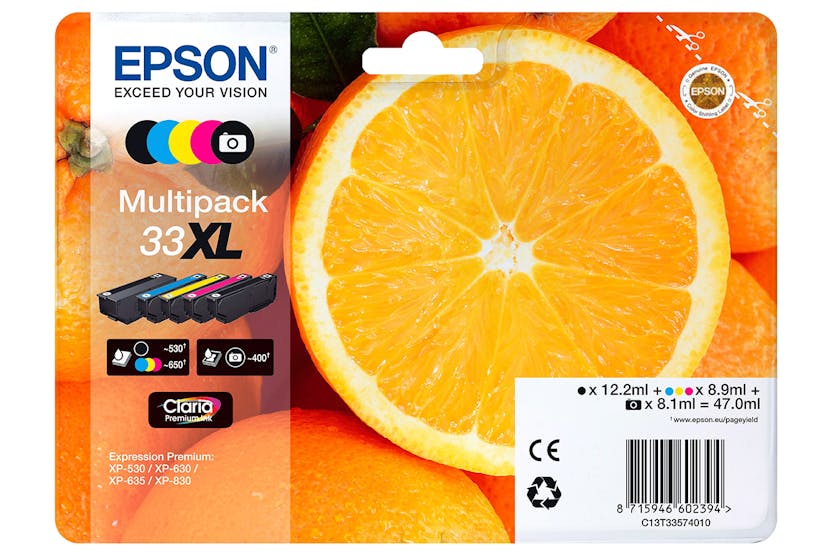 Epson 33 Oranges Single Claria Premium Ink | Black Epson 33 Oranges Single Claria Premium Ink | Black