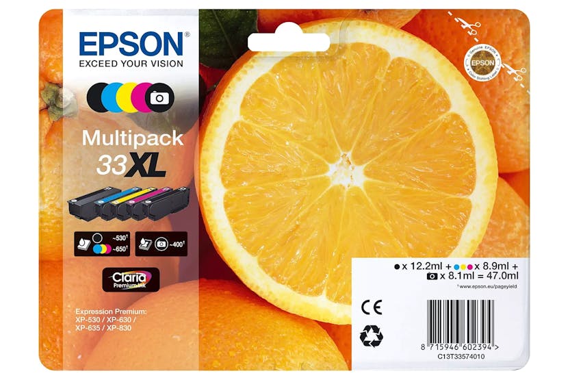 Epson 33 Oranges Single Claria Premium Ink | Black Epson 33 Oranges Single Claria Premium Ink | Black