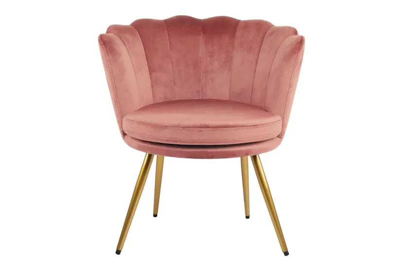 Genesis Flora Accent Chair | Petal Back Scallop | Velvet | Dusty Pink Genesis Flora Accent Chair | Petal Back Scallop | Velvet | Dusty Pink