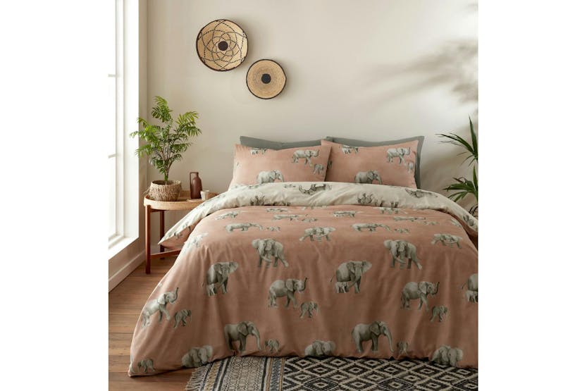 Fub | Ella The Elephant Duvet Cover Set | Natural | Single Fub | Ella The Elephant Duvet Cover Set | Natural | Single