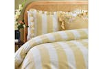 Wylder | Birdie Stripe Duvet Cover Set | White/Yellow | Super King Wylder | Birdie Stripe Duvet Cover Set | White/Yellow | Super King
