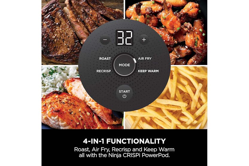 Ninja Crispi 4-in-1 Portable Glass Air Fryer | FN101UKST | Stone Ninja Crispi 4-in-1 Portable Glass Air Fryer | FN101UKST | Stone