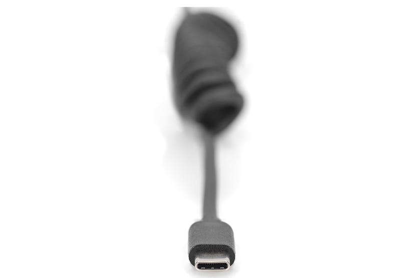 Digitus USB 2.0 - USB C to USB C Spiral Cable | Black Digitus USB 2.0 - USB C to USB C Spiral Cable | Black