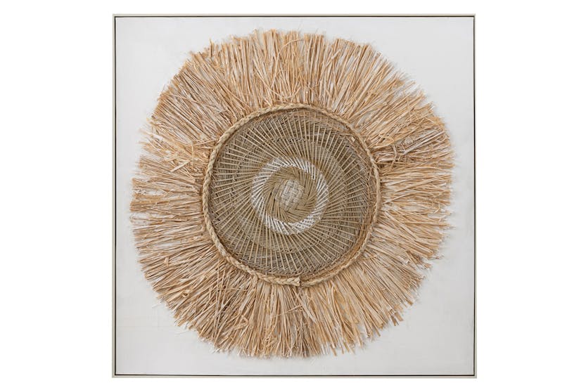 Ibiza Circle Framed Print Canvas | White/Cream | 100 x 100 cm Ibiza Circle Framed Print Canvas | White/Cream | 100 x 100 cm