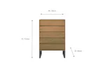 Alexis Chest Of Drawer | 5 Drawer | Ash/Charcoal Alexis Chest Of Drawer | 5 Drawer | Ash/Charcoal