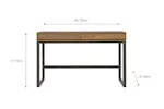 Alexis Desk | 2 Drawer | Ash/Charcoal Alexis Desk | 2 Drawer | Ash/Charcoal