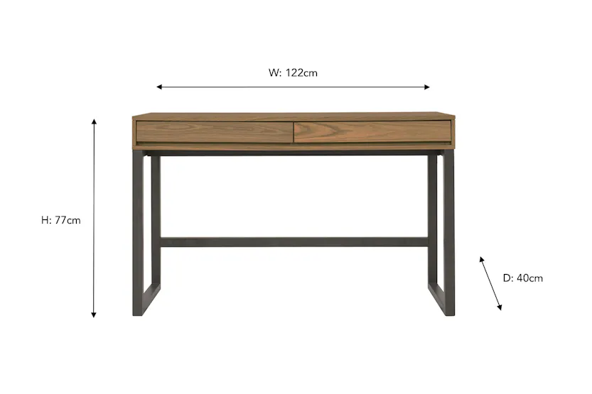 Alexis Desk | 2 Drawer | Ash/Charcoal Alexis Desk | 2 Drawer | Ash/Charcoal