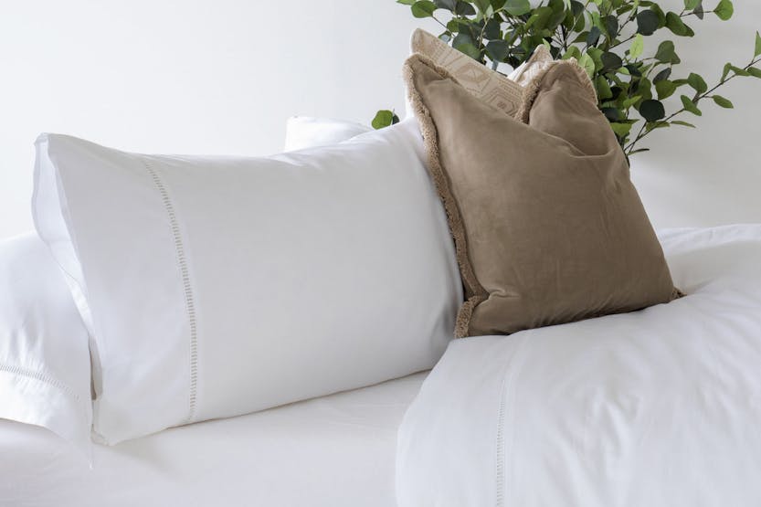 The Linen Room | Gemma Duvet Cover Set | White | Super King The Linen Room | Gemma Duvet Cover Set | White | Super King