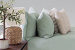 The Linen Room | Ava Linen Look Duvet Cover Set | Green | King The Linen Room | Ava Linen Look Duvet Cover Set | Green | King