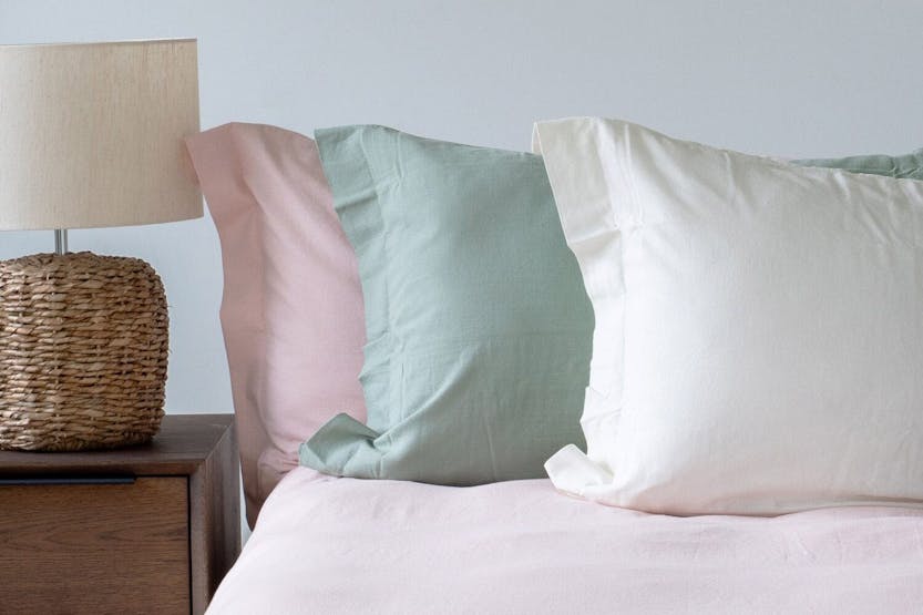 The Linen Room | Ava Linen Look Duvet Cover Set | Pink | Super King The Linen Room | Ava Linen Look Duvet Cover Set | Pink | Super King