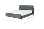 Arnold Bed Frame | Single | 3ft | Green Arnold Bed Frame | Single | 3ft | Green
