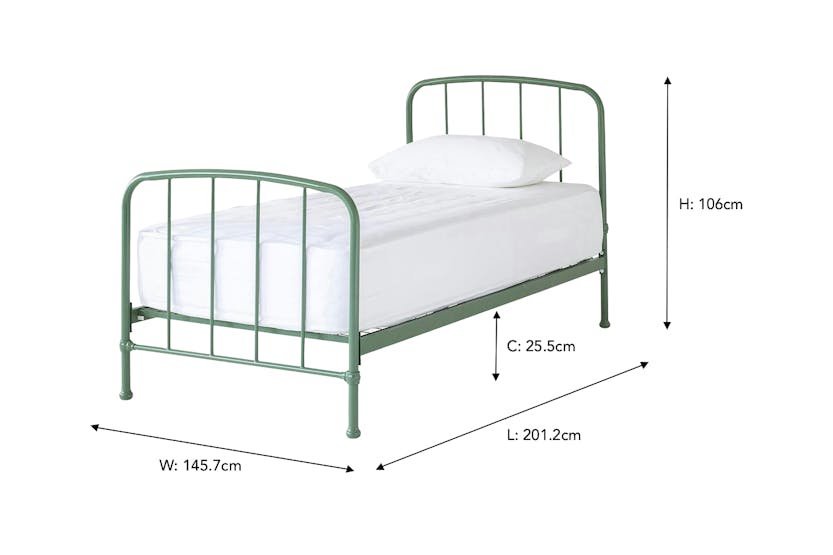 Dillon Bed Frame | Double | 4ft6 | Green Dillon Bed Frame | Double | 4ft6 | Green