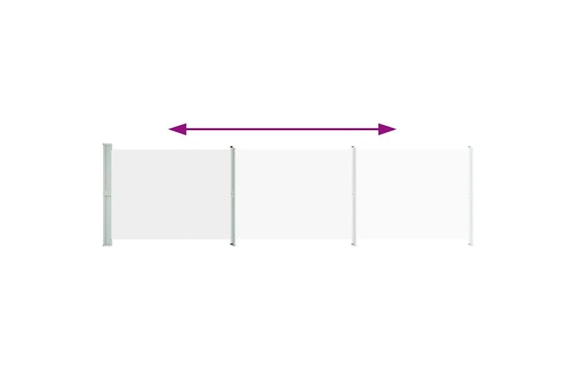 vidaXL Patio Retractable Side Awning 600x160cm Cream vidaXL Patio Retractable Side Awning 600x160cm Cream