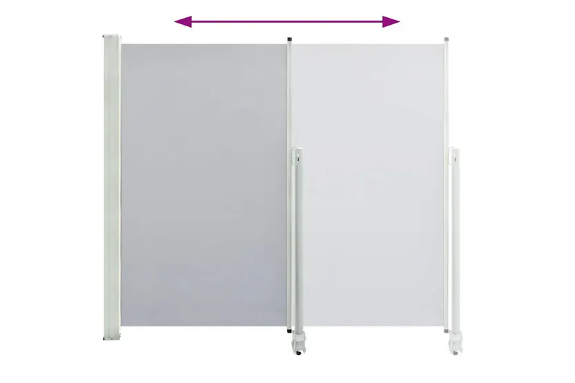 vidaXL 45195 Patio Retractable Side Awning 160 X 300cm Grey vidaXL 45195 Patio Retractable Side Awning 160 X 300cm Grey