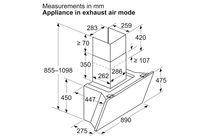 Bosch Series 8 90cm Wall Mounted Cooker Hood | DWK91LT60B | Black Bosch Series 8 90cm Wall Mounted Cooker Hood | DWK91LT60B | Black