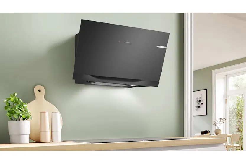 Bosch Series 8 90cm Wall Mounted Cooker Hood | DWK91LT60B | Black Bosch Series 8 90cm Wall Mounted Cooker Hood | DWK91LT60B | Black