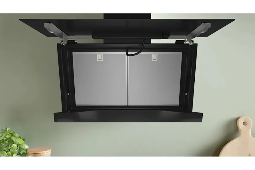 Bosch Series 8 90cm Wall Mounted Cooker Hood | DWK91LT60B | Black Bosch Series 8 90cm Wall Mounted Cooker Hood | DWK91LT60B | Black