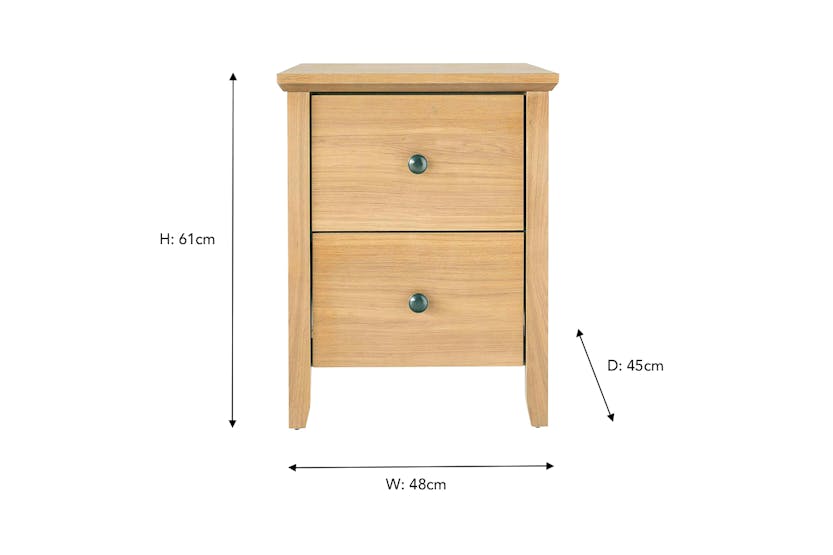 Ezra Bedside Locker | 2 Drawer | Ash Ezra Bedside Locker | 2 Drawer | Ash