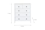 Ezra Chest Of Drawer | 5 Drawer | White Ezra Chest Of Drawer | 5 Drawer | White