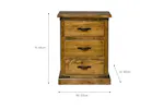 Galveston Bedside Locker | 3 Drawer | Natural Galveston Bedside Locker | 3 Drawer | Natural