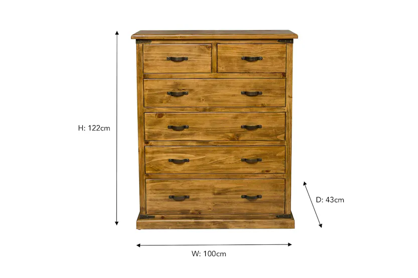Galveston Chest Of Drawer | 6 Drawer | Natural Galveston Chest Of Drawer | 6 Drawer | Natural