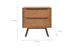 Hamilton Bedside Table | 2 Drawer | Aged Oak Veneer Hamilton Bedside Table | 2 Drawer | Aged Oak Veneer