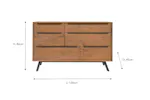 Hamilton Dresser | 6 Drawer | Aged Oak Veneer Hamilton Dresser | 6 Drawer | Aged Oak Veneer