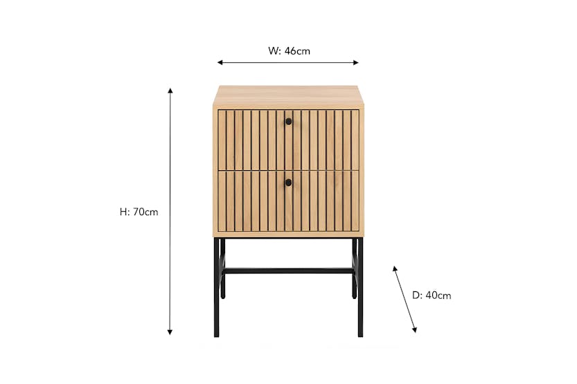 Albany Bedside Locker | 2 Drawer | Oak Effect Albany Bedside Locker | 2 Drawer | Oak Effect